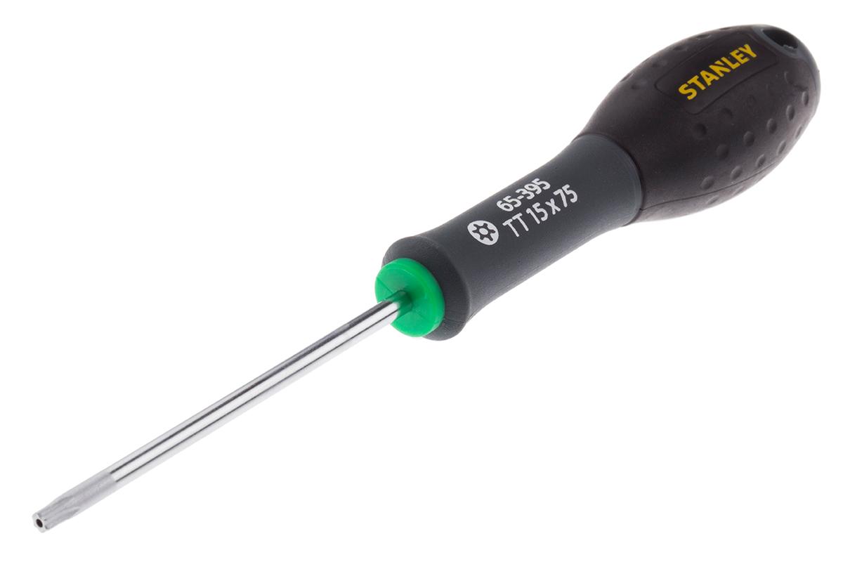 Produktfoto 1 von Stanley T15 TORX® BO Standard-Schraubendreher, CrV-Stahl / Klinge 75 mm