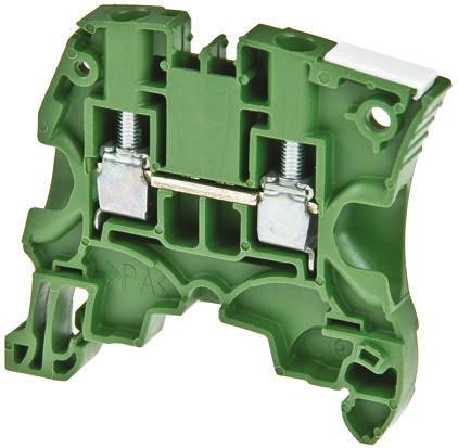 Entrelec ZS6 Reihenklemme Zweifach Grün, 6mm², 1 kV ac / 41A