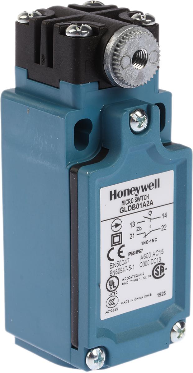 Produktfoto 1 von Honeywell GLD Endschalter, Hebel mit verstellbarer Rolle, 1-poliger Umschalter, 1 Schließer/1 Öffner, Schließer/Öffner,