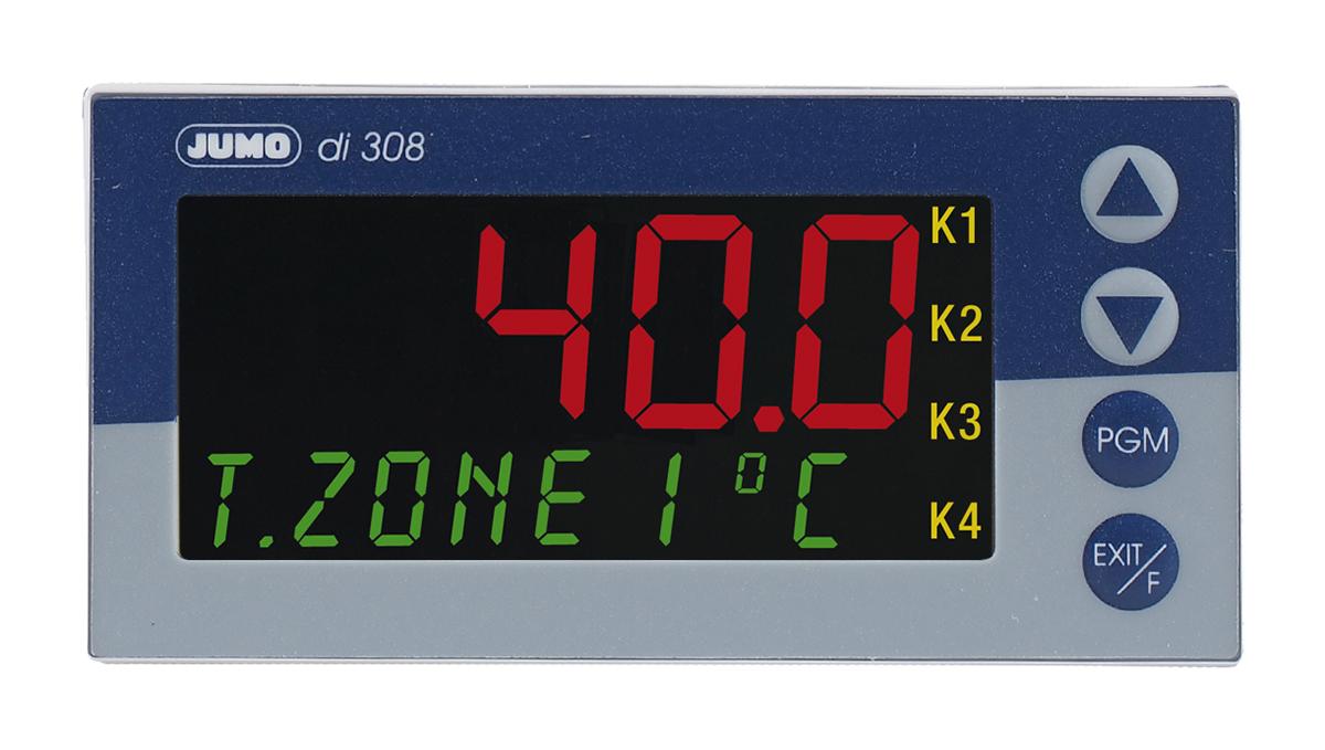 Produktfoto 1 von Jumo di 308 Digitale Anzeige, 4 x Logik, Relais Ausgang, 20 → 30 V ac/dc, 96 x 48mm