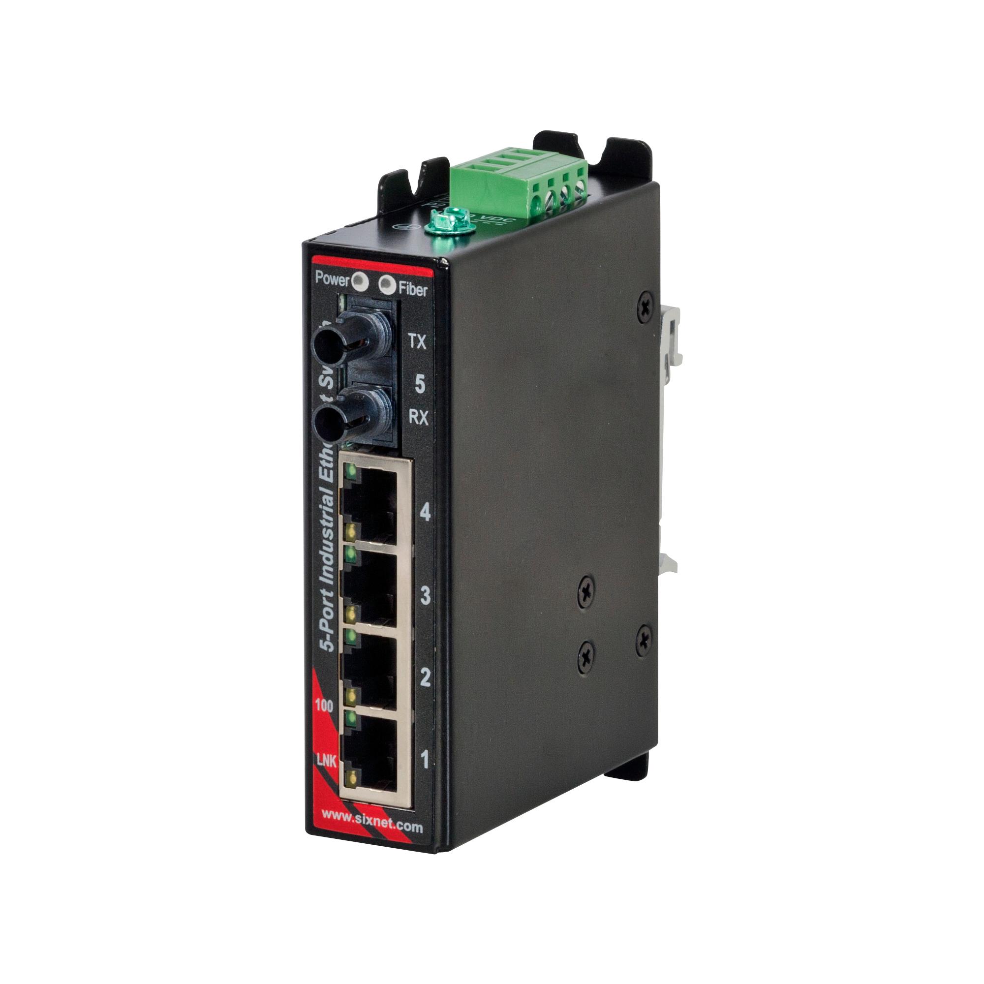 Red Lion Ethernet-Switch, 4 x RJ45, bis 4000m für DIN-Schienen, 10 → 30V dc