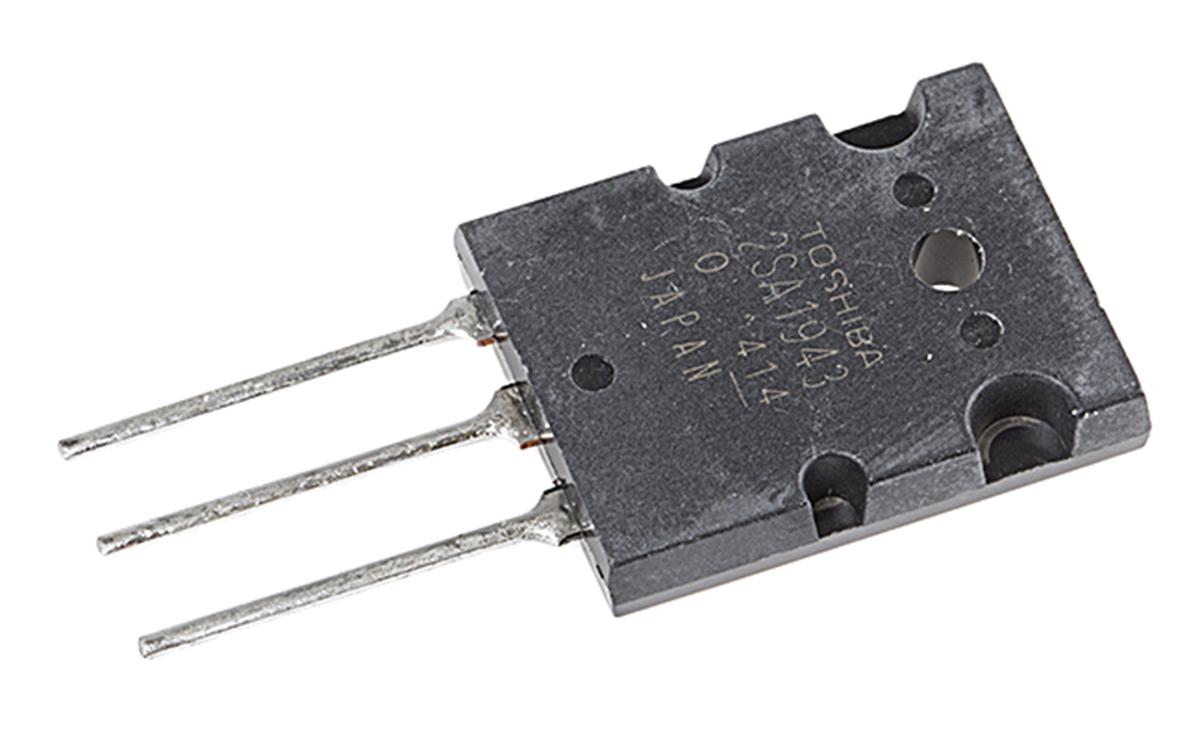 Produktfoto 1 von Toshiba 2SA1943-O(Q) THT, PNP Transistor –230 V / –15 A 30 MHz, TO-3PL 3-Pin