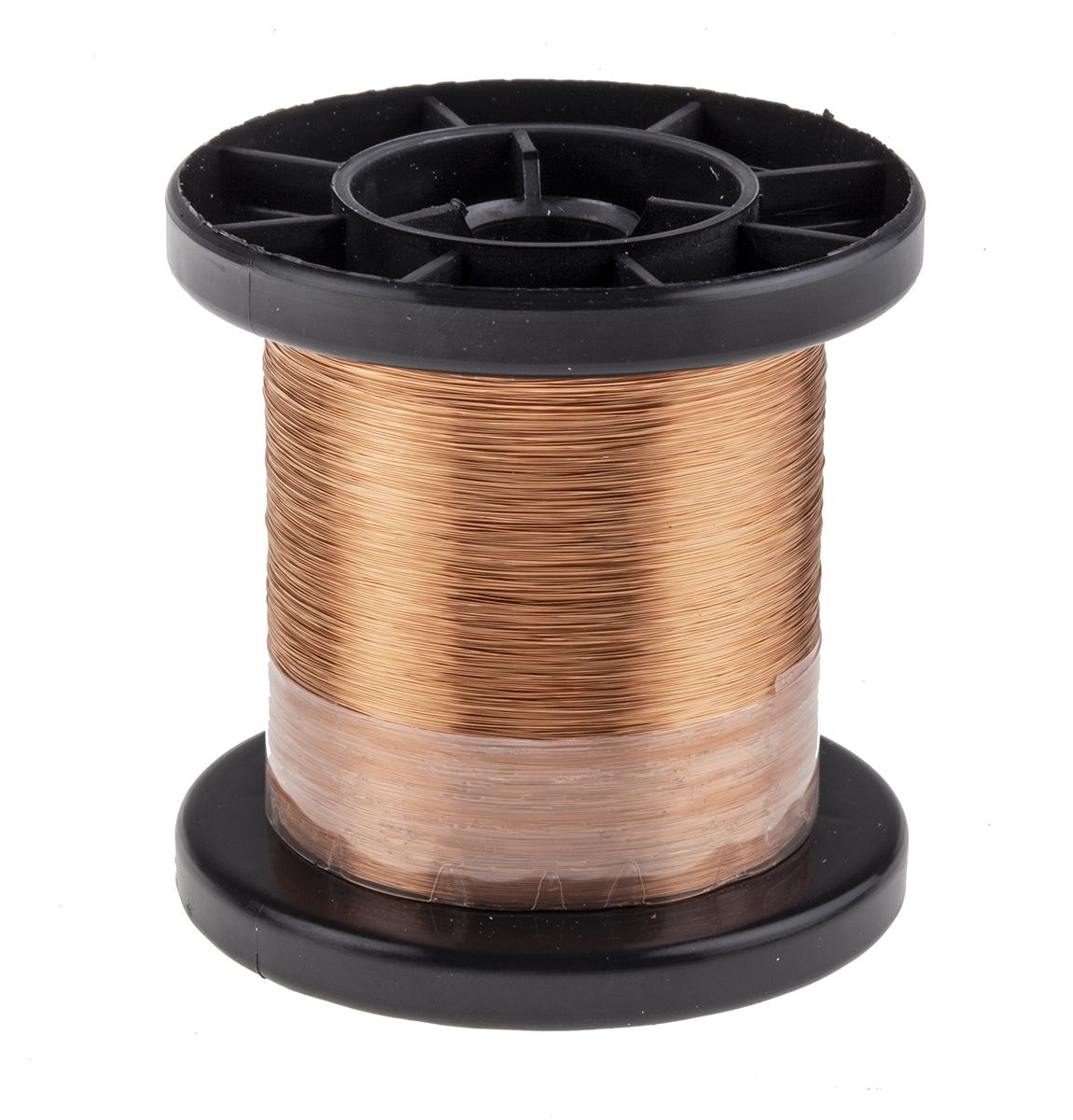 Block CUL100 Kupferdraht PUR Lackdraht Ø 0.1mm / 0,007 mm2 38 AWG, Spule 1144m