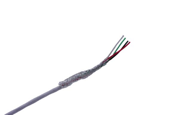 Produktfoto 1 von MICROWIRES Netzkabel, 4-adrig Typ Geschirmt Weiß x 0,08 mm2,  50m, 600 V, Perfluoroalkoxy (PFA)