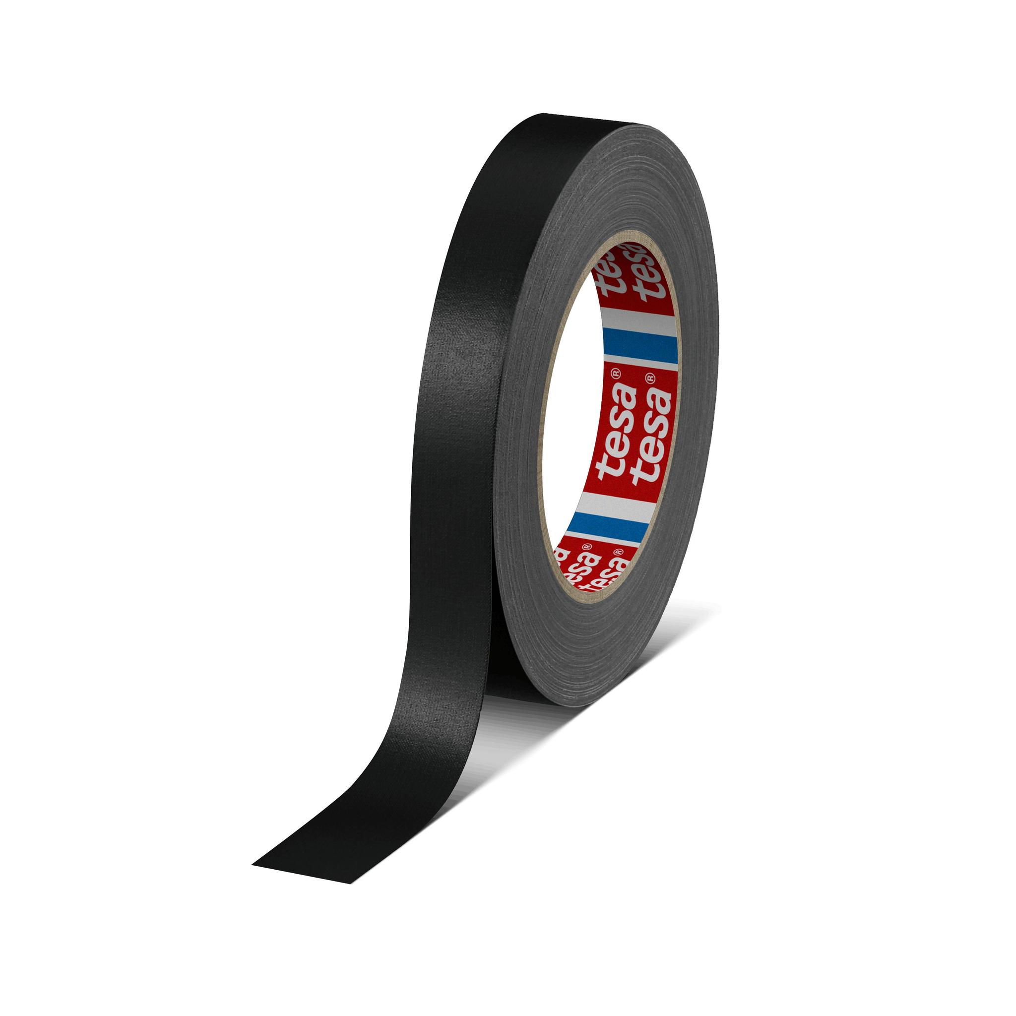 Produktfoto 1 von Tesa 4651 Gewebeband, Acrylbeschichtetes Tuch Schwarz, 0.31mm x 19mm x 25m