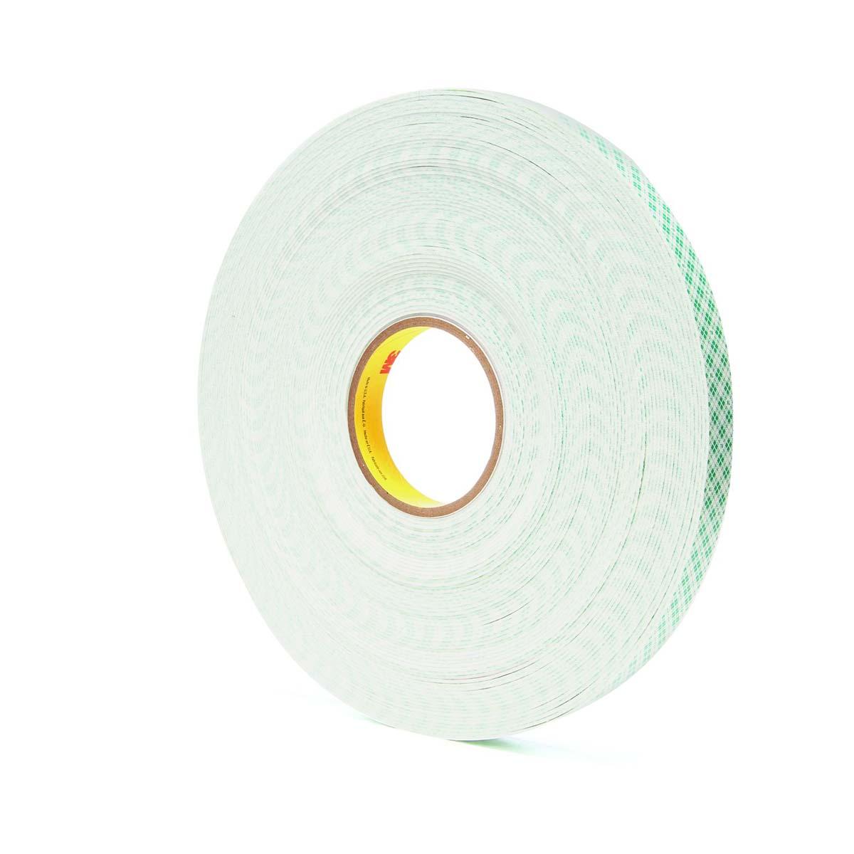 Produktfoto 1 von 3M 4016 Polyurethan Schaumstoff Klebeband doppelseitig, Weiß, Stärke 1.6mm, 19mm x 13.7m, 34 N/cm