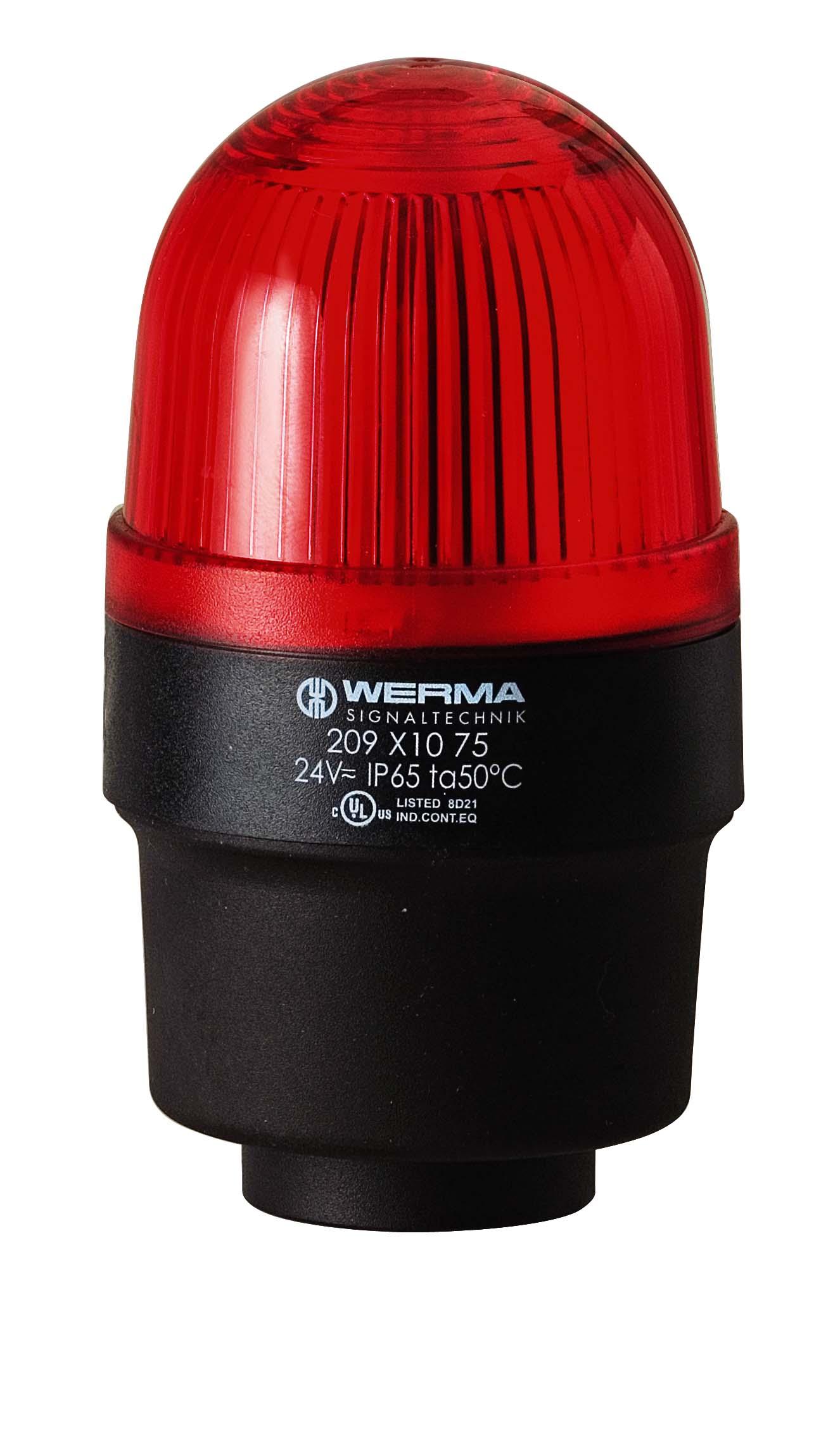 Produktfoto 1 von Werma 209, LED, Dauer Signalleuchte Rot, 115 V