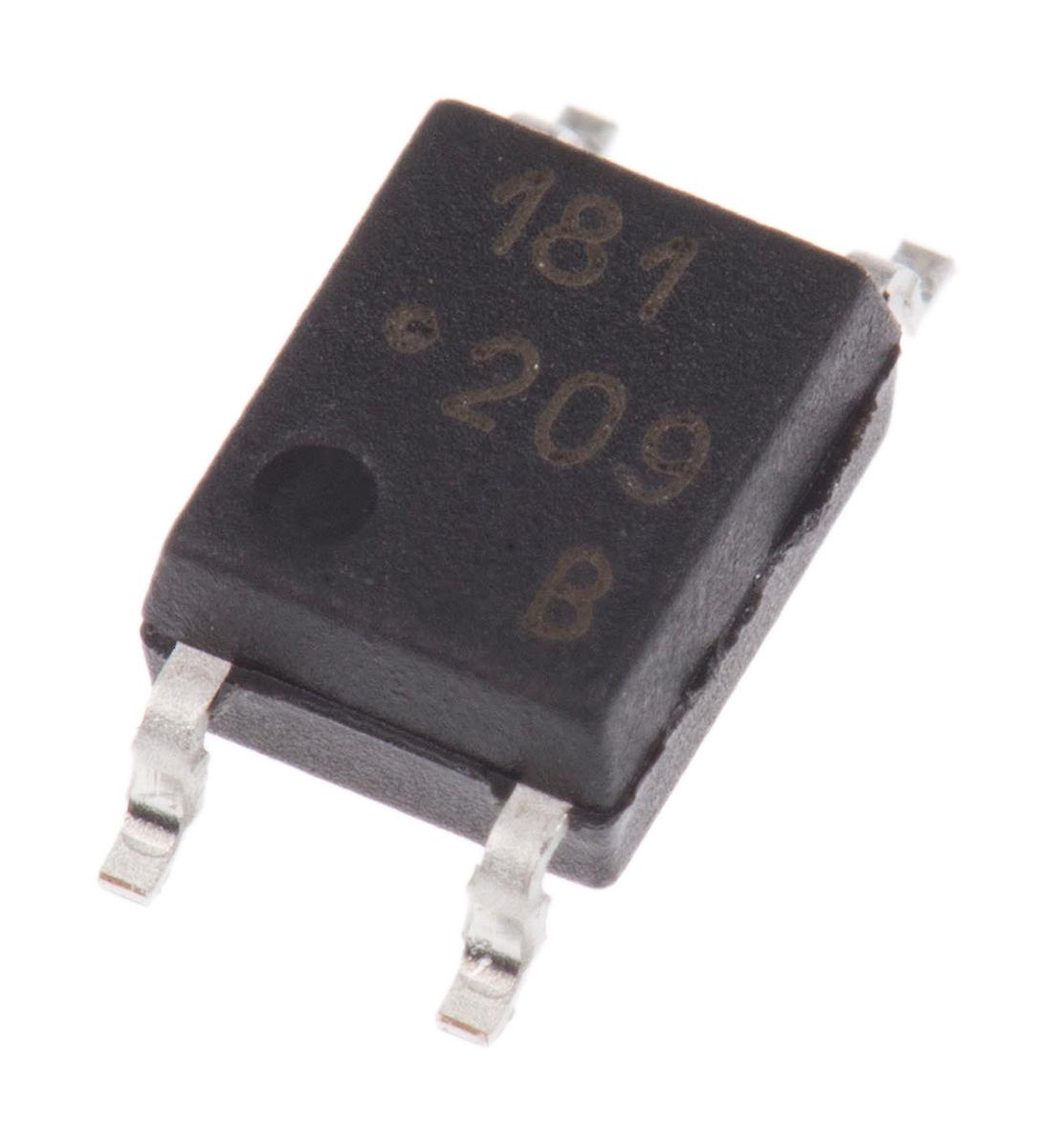 Produktfoto 1 von Broadcom SMD Optokoppler DC-In / Transistor-Out, 4-Pin Mini-Flach, Isolation 3750 V ac