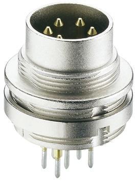 Lumberg DIN-Stecker Gerade 4-polig, 250 V ac / 5A IP68, Lötanschluss Wandmontage