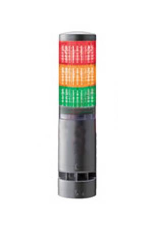 Produktfoto 1 von Patlite LA6 RGB-LED Signalturm 3-stufig Linse Klar LED RGB-mehrfarbig Verschiedene Lichteffekte 224mm Multifunktion