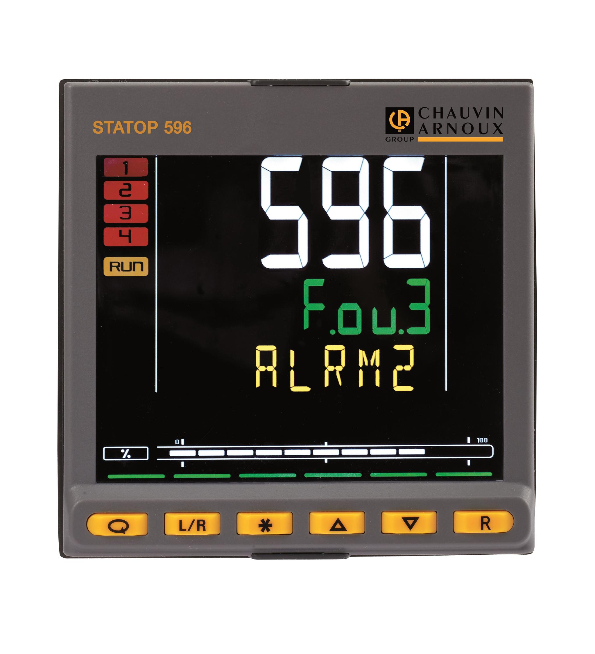 Pyro Controle STATOP 500 PID Temperaturregler Tafelmontage, 4 x Relais Ausgang, 100 →240 V ac, 96mm