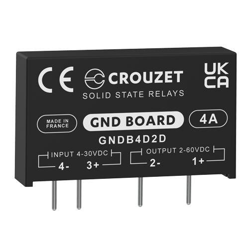 Crouzet SSR GND Board THT Halbleiterrelais DC-Schaltung, 1-poliger Schließer 60 Veff / 4 A Effektivwert