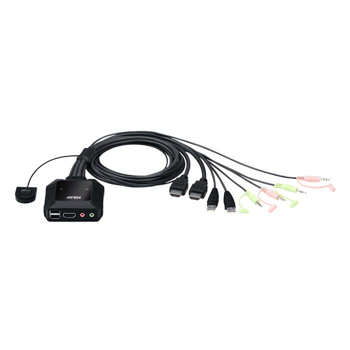 Produktfoto 1 von Aten KVM-Switch 13-Port 1 Videoausgänge HDMI 1 Displays USB 3.5 mm Jack