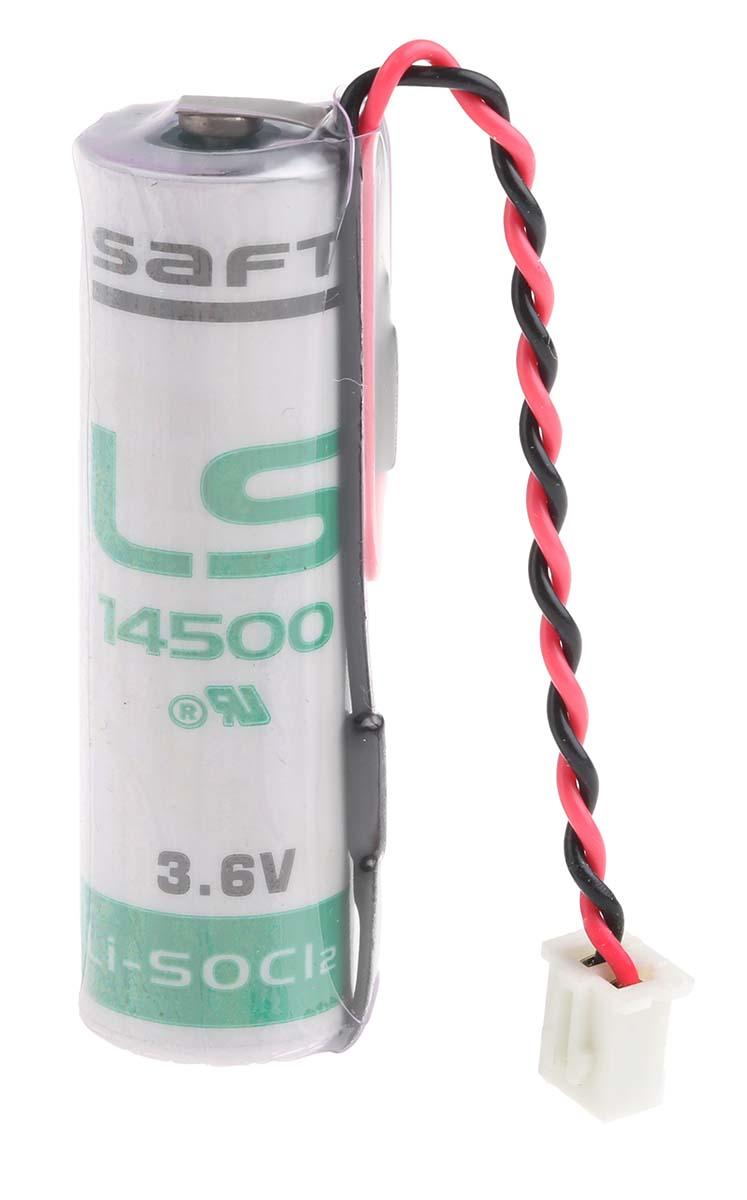 Saft AA Batterie, Lithium Thionylchlorid, 3.6V / 2.6Ah Kabel und JST-HXP-2-Steckverbinder