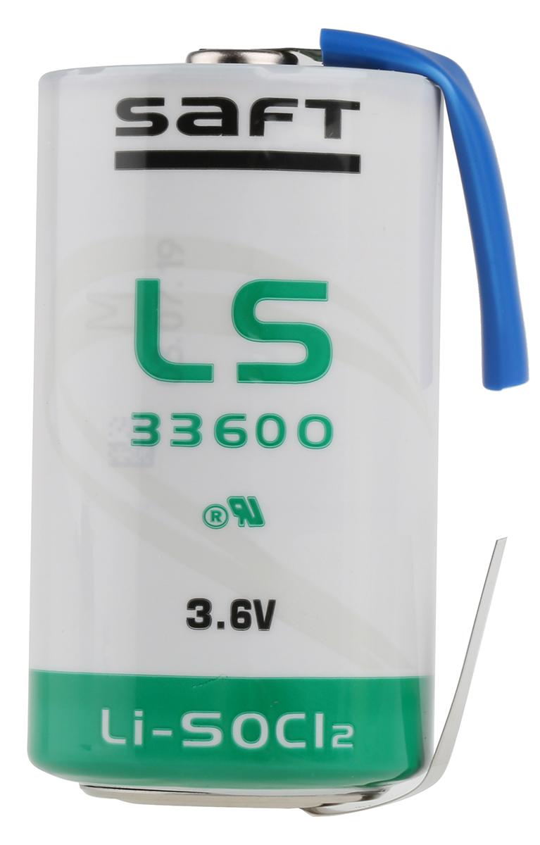 Produktfoto 1 von Saft Lithium Thionylchlorid D Batterie, 17Ah mit Lötfahnen-Anschluss, 3.6V