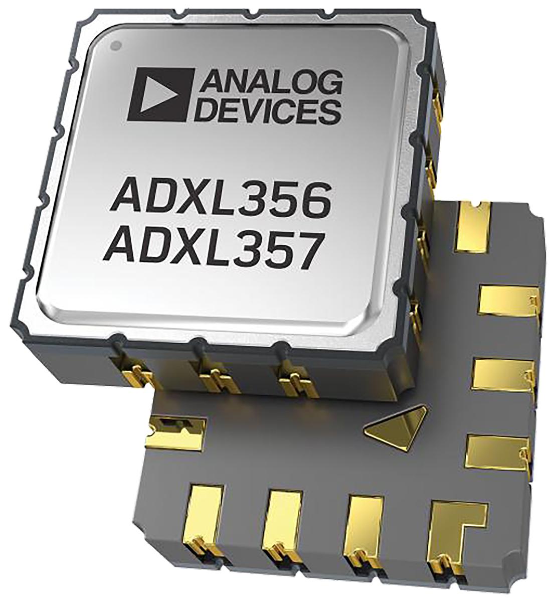 Produktfoto 1 von Analog Devices Beschleunigungssensor 3-Achsen SMD I2C / SPI Analog LCC 1500Hz 14-Pin