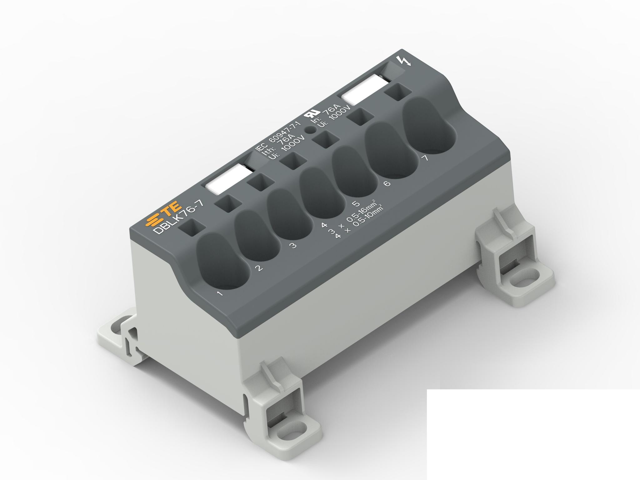 Produktfoto 1 von Entrelec Stecken Verteilerblock 7-polig , 16 → 4 AWG, 85A / 1 kV, 1.5 → 25mm², IP20