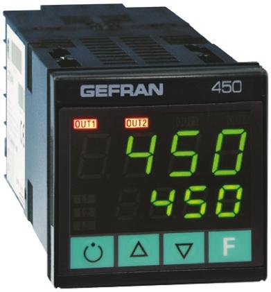 Produktfoto 1 von Gefran 450 PID Temperaturregler, 2 x Logik, Relais Ausgang, 100 → 240 V ac, 48 x 48mm