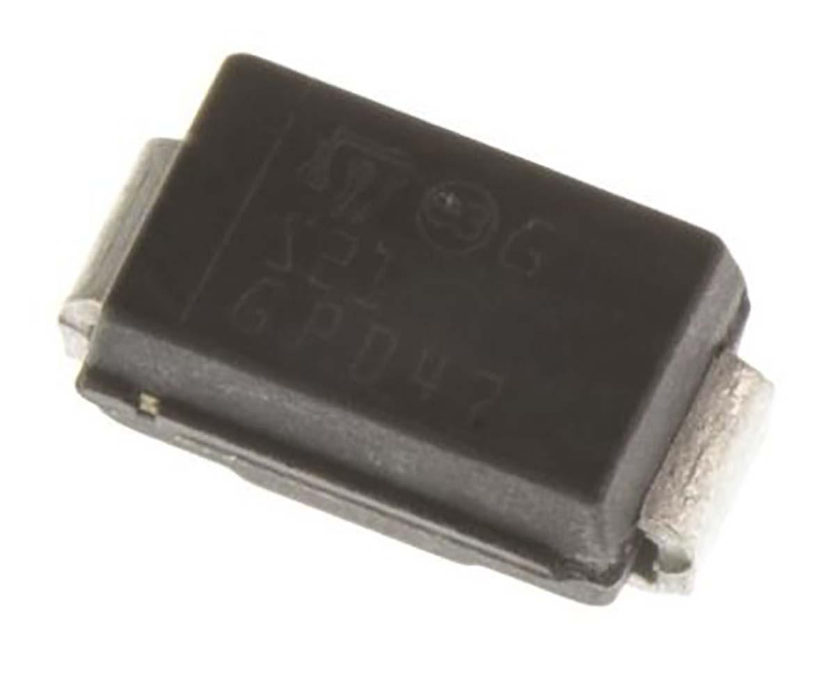 Produktfoto 1 von STMicroelectronics Schaltdiode Einfach 1 Element/Chip SMD Flache SMB-Kerbe 2-Pin