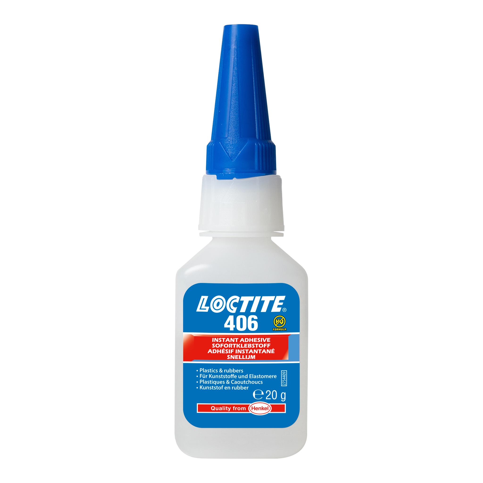 Produktfoto 1 von Loctite 406 Sekundenkleber Cyanacrylat Flüssig transparent, Flasche 20 g