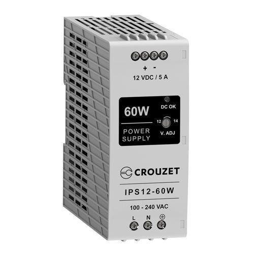 Produktfoto 1 von Crouzet 89452 DIN-Schienen Netzteil DIN-Schienen Netzteil 60W, 90 → 264V ac, 12V dc / 5A