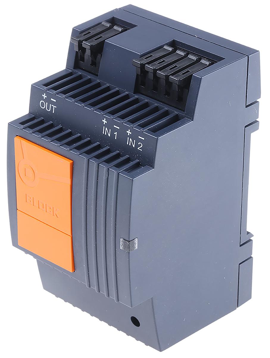 Produktfoto 1 von Block PEL 230 2-Kanal Redundanzmodul DIN-Schienen Netzteil 7W, 10 → 30V dc, 24V dc / 5A