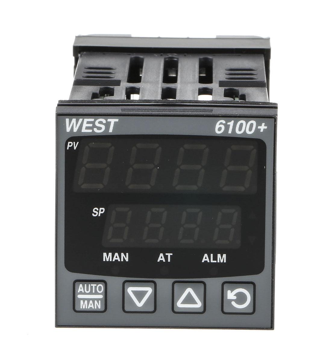 West Instruments P6100+ PID Temperaturregler Tafelmontage, 2 x Relais Ausgang/ Thermoelement Eingang, 100 →