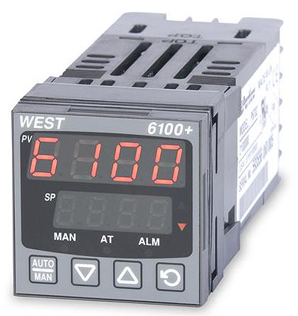 West Instruments P6100+ PID Temperaturregler Tafelmontage, 3 x Relais Ausgang/ Thermoelement Eingang, 100 →