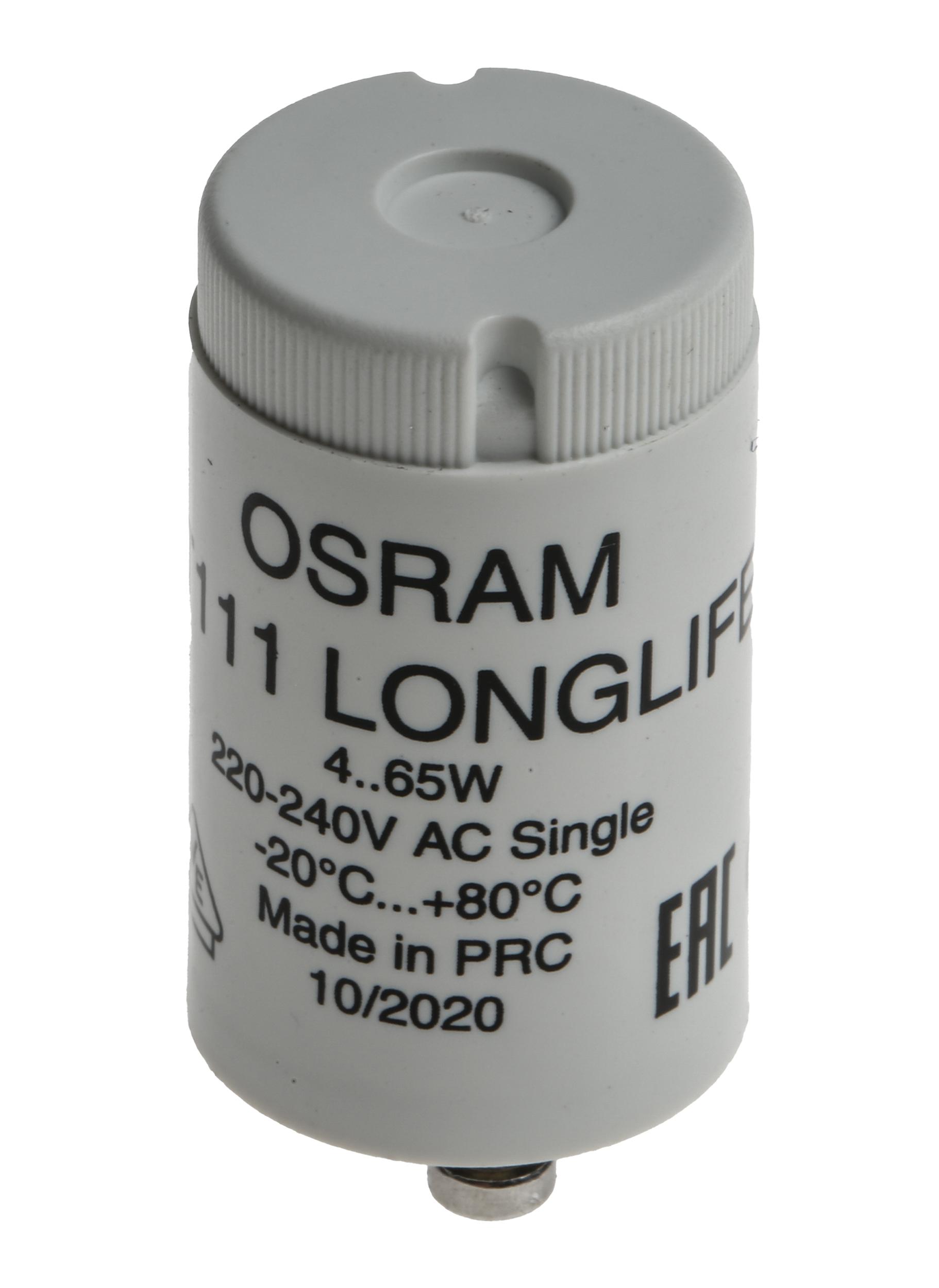 Produktfoto 1 von Osram ST 111 LONGLIFE Leuchtstofflampen Starter 2-polig, 65 W / 220 bis 240 V, Ø 21.5mm x 40,3 mm