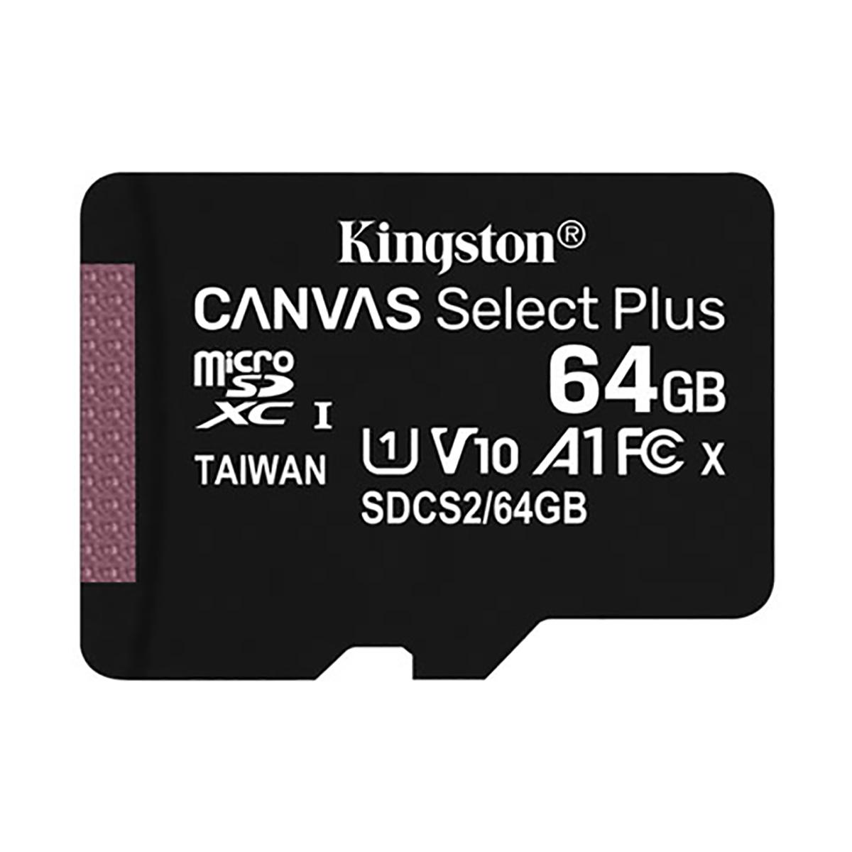 Produktfoto 1 von Kingston Canvas Select Plus MicroSD Micro SD Karte 64 GB Class 10, UHS-I