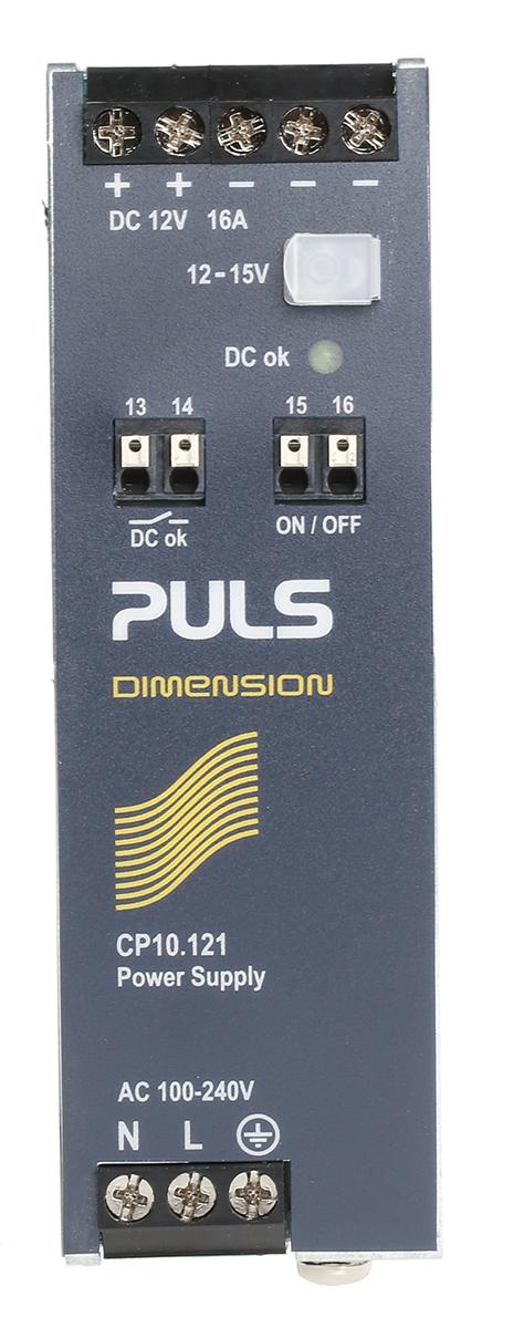 Produktfoto 1 von PULS DIMENSION DIN-Schienen Netzteil 192W, 100 → 240V ac, 12V dc / 16A