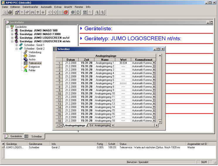 Jumo Kurvenschreiber Zubehör Software für Kurvenschreiber