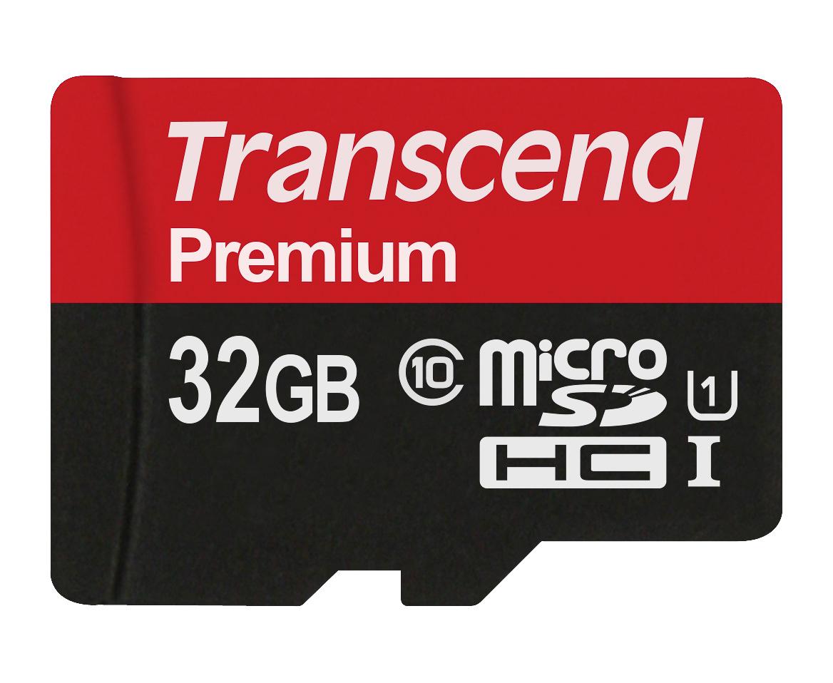 Produktfoto 1 von Transcend Premium Micro SDHC Micro SD Karte 32 GB Class 10, UHS-1 U1