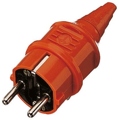 Produktfoto 1 von MENNEKES Netzstecker Kabel, 2P+E Schukostecker, 230 V / 16A Orange, für Deutschland