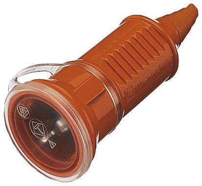 Produktfoto 1 von MENNEKES Netzsteckverbinder Kabel, 2P+E Schukodose, 230 V / 16A Orange, für Europa