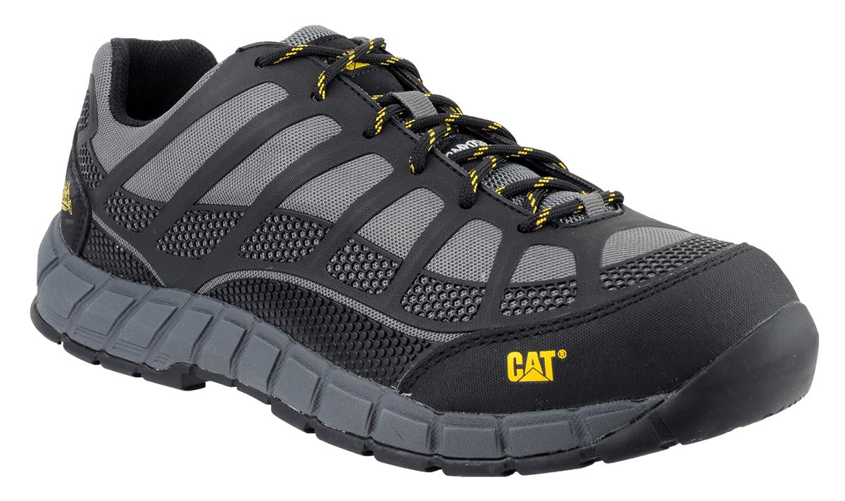 CAT Herren Sicherheitshalbschuhe Grau, mit Zehen-Schutzkappe EN 20345 S1P, Größe 42 / UK 8