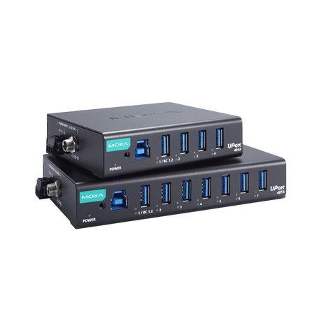 Produktfoto 1 von MOXA, USB 3.2 USB-Hub, 4 USB Ports, USB A, USB B, USB, USB, 100 x 85 x 27mm