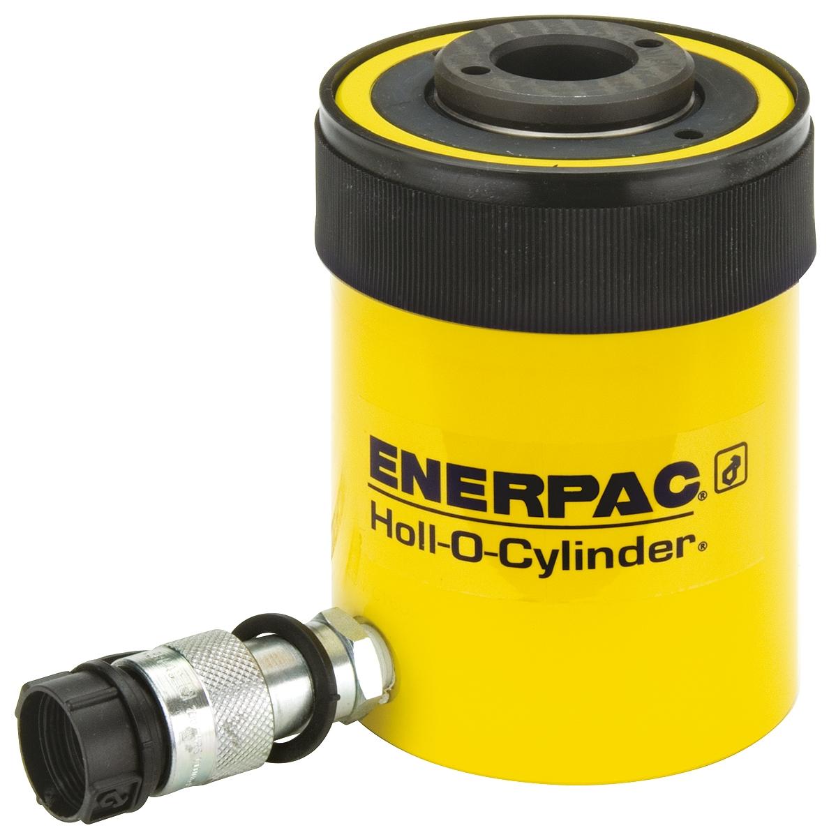 Produktfoto 1 von Enerpac RCH Hohlkolben-Hydraulikzylinder, Einfachbetätigung, Hub 76mm, Hubleistung 12t, eingef.L. 184mm