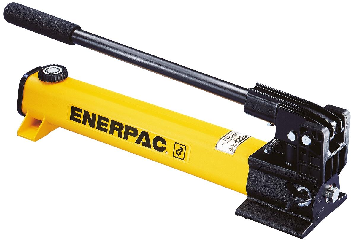 Produktfoto 1 von Enerpac Einfach Hydraulik-Handpumpe, 901cm³, Hub 25.4mm / 2.47cm³, 38.6kg, 700 bar max., 533 x 120 x 177mm, 4.1kg