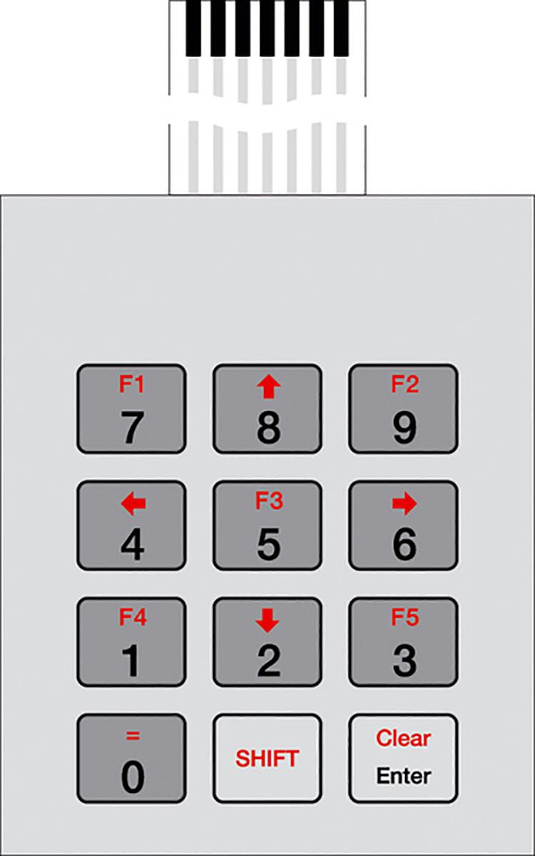 Produktfoto 1 von Bopla Membrantastenfeld (Telefon) 12-Tasten Matrix IP 65 Leitfähiges Silber Grau