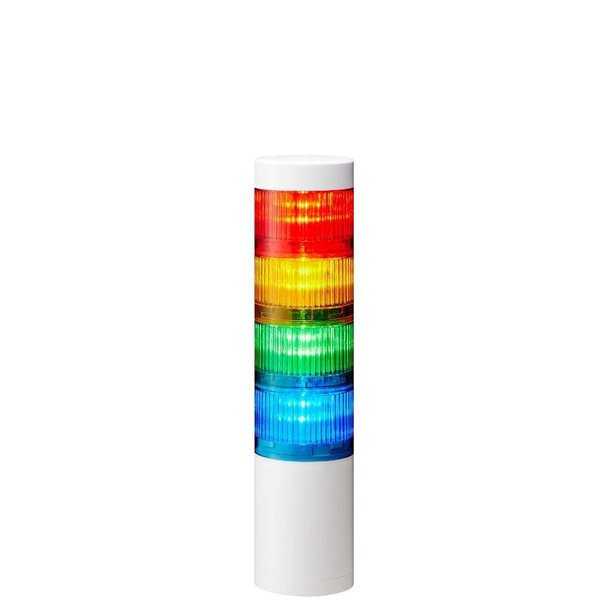 Produktfoto 1 von Patlite LR6 LED Signalturm bis 4-stufig mehrfarbig LED Rot/Gelb/Grün/Blau + Dauer 259mm Multifunktion