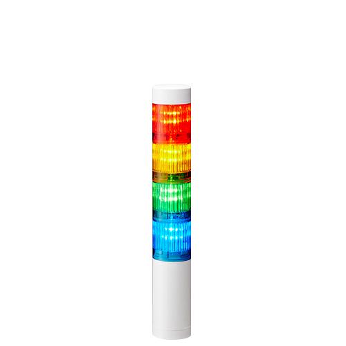 Produktfoto 1 von Patlite LR4 LED Signalturm bis 4-stufig mehrfarbig LED Rot/Gelb/Grün/Blau Dauer 259mm Multifunktion