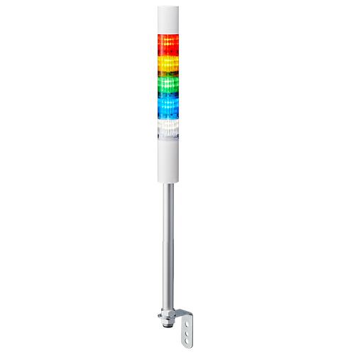 Produktfoto 1 von Patlite LR4 LED Signalturm 5-stufig mehrfarbig LED Rot/Gelb/Grün/Blau/Transparent + Summer Blitz, Dauer 618.5mm