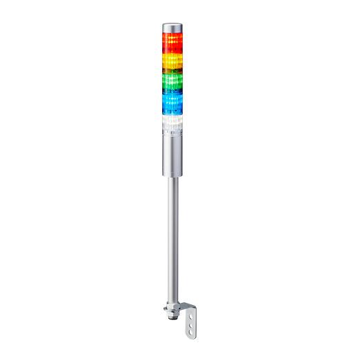 Produktfoto 1 von Patlite LR4 LED Signalturm 5-stufig mehrfarbig LED Rot/Gelb/Grün/Blau/Transparent Dauer 584mm Multifunktion