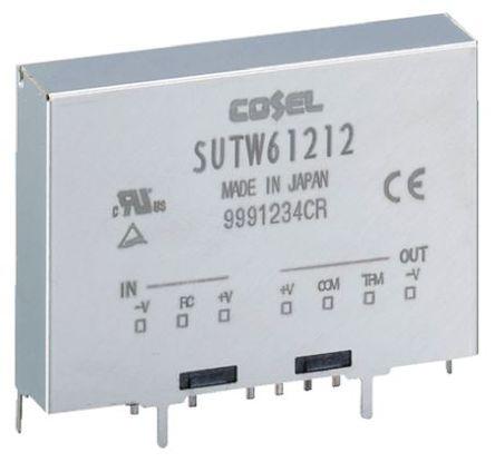 Produktfoto 1 von Cosel SUTW DC/DC-Wandler 6W 48 V dc IN, ±24V dc OUT / 250mA 500V ac isoliert