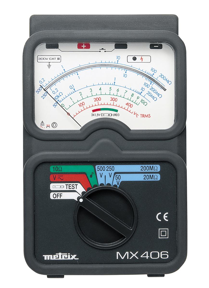 Metrix MX 406B Isolationsprüfgerät, 500V / 200MΩ Isolations- & Durchgangsprüfgerät