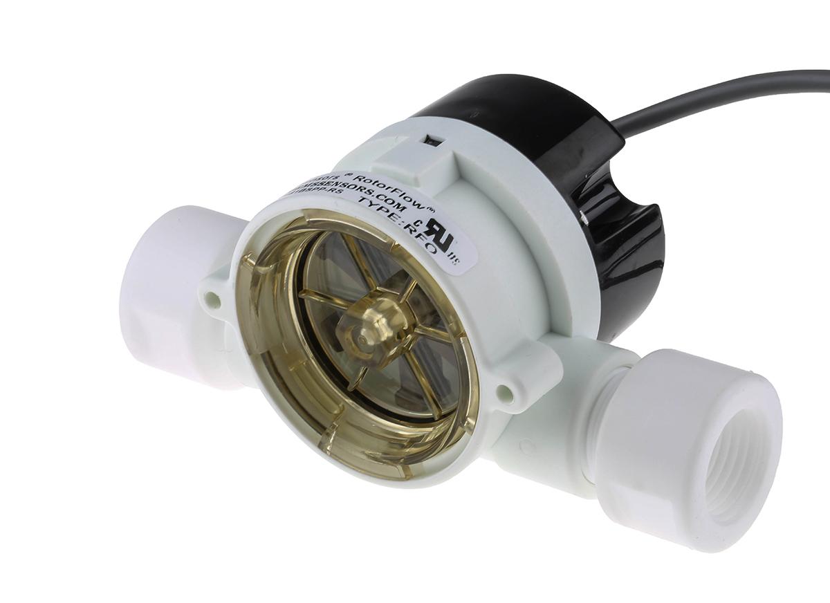 Produktfoto 1 von Gems Sensors RFO Flüssigkeit Durchflusssensor 4,5 → 24 V dc 15 l/min. → 75 l/min Typ RotorFlow-Elektronik