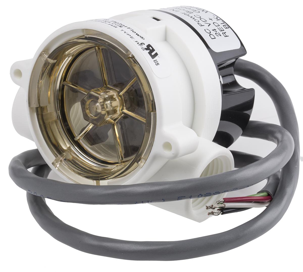 Produktfoto 1 von Gems Sensors RFS Flüssigkeit Durchflusssensor 24 VDC 15 l/min. → 75 l/min Typ RotorFlow-Elektronik