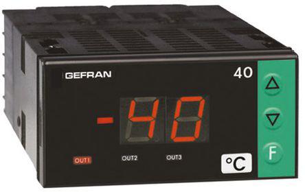 Produktfoto 1 von Gefran 40T72 Zweipunkt-Temperaturregler, 2 x Relais Ausgang/ Thermoelement, Typ K Eingang, 11 → 27 V dc, 18