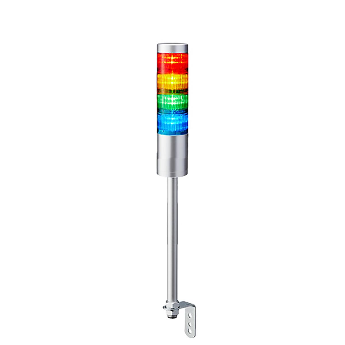 Produktfoto 1 von Patlite LR6 LED Signalturm bis 4-stufig mehrfarbig LED Rot/Gelb/Grün/Blau Dauer 544mm Multifunktion